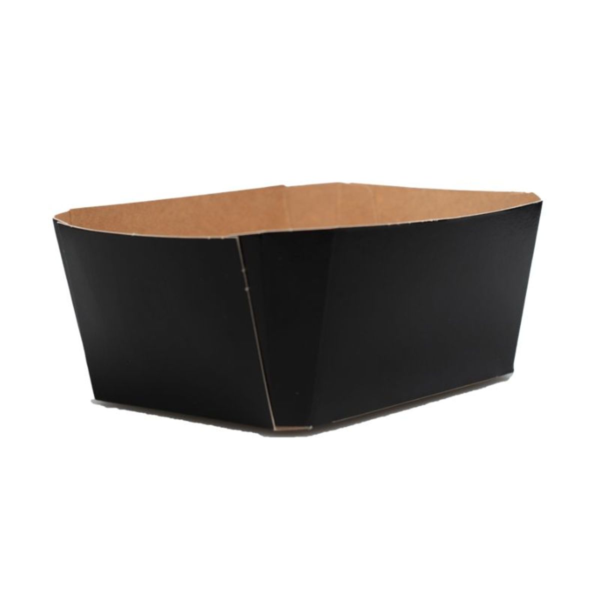 Fruitbak karton 9.2cm x 12.0cm x 6cm 400gr zwart
