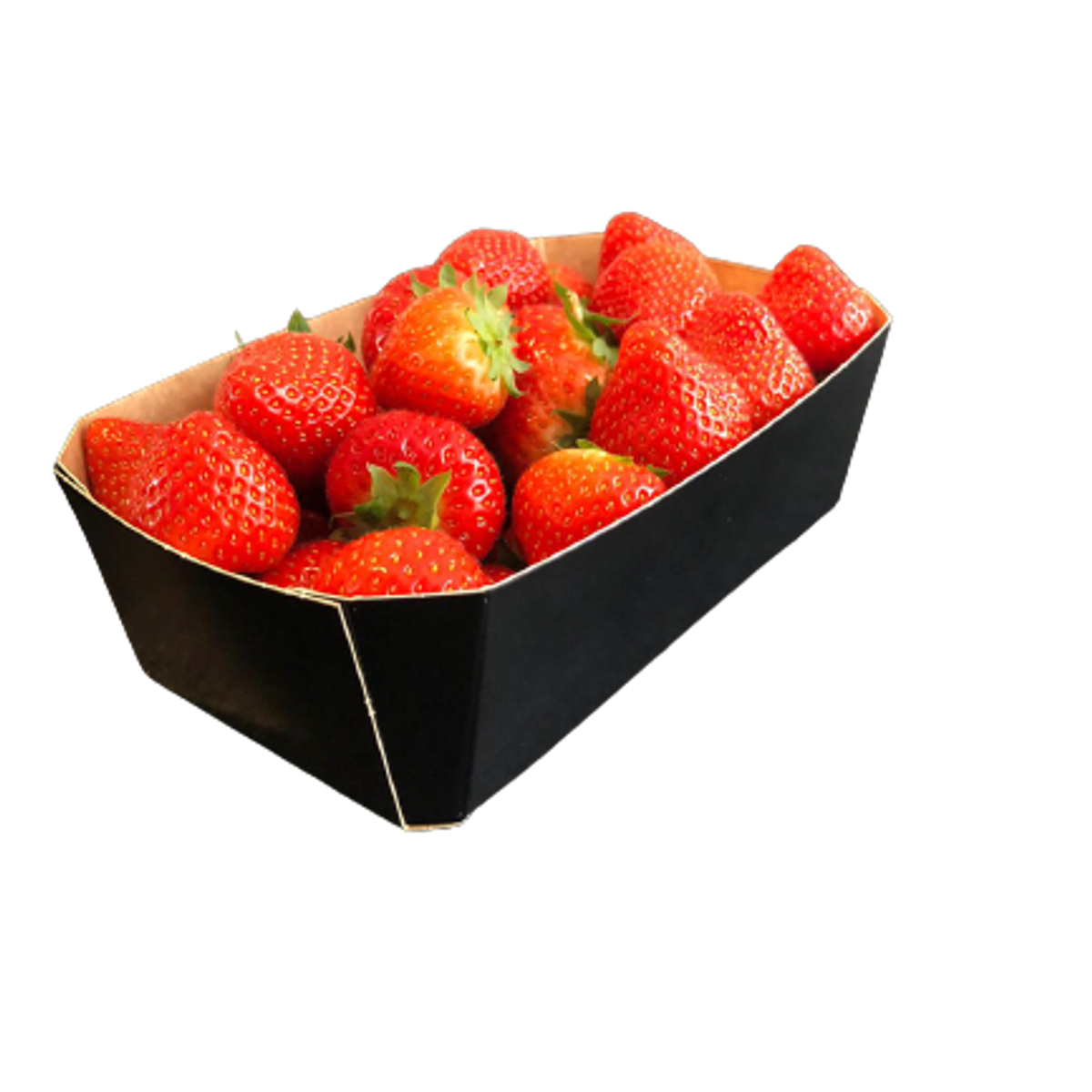 Fruitbak karton 9.2cm x 16.5cm x 10cm 1000gr zwart