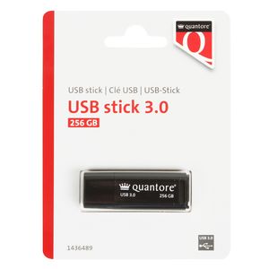 USB stick 3.0 Quantore USB-A 256GB zwart