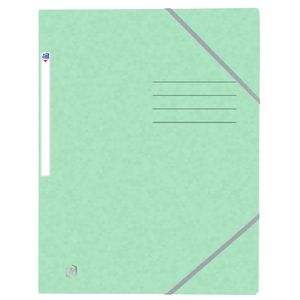 Elastomap Oxford Top File+ A4 3 kleppen 390gr pastel groen