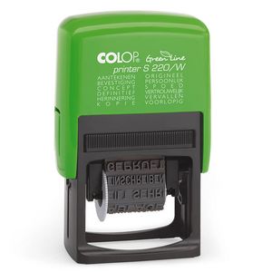 Tekststempel Colop Printer S 220/W Green Line 12 teksten