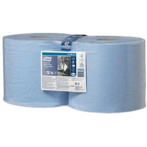 Poetspapier Tork W2 Heavy-Duty Industrial Premium 3-laags 350 vel blauw 130081