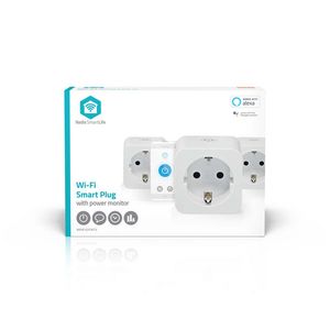 Slimme stekker Nedis Smartlife Wifi 3 stuks wit