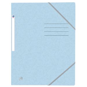 Elastomap Oxford Top File+ A4 3 kleppen 390gr pastel blauw