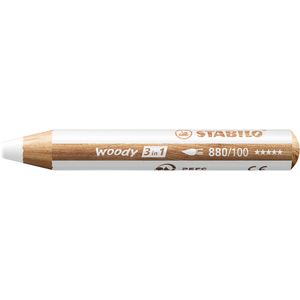 Kleurpotloden STABILO 880 woody 3 in 1 multitalent wit