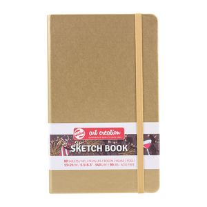 Schetsboek Talens Art Creation 80 witte vellen 140gr 130x210mm witgoud