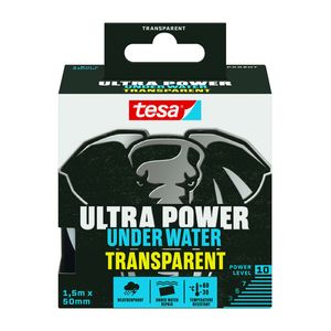 Reparatietape tesa Ultra Power Onderwater transparant 50mmx1,5m