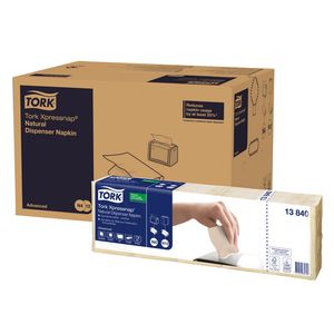 Servet Tork N4 Xpressnap Advanced 1/4 vouw 1-laags 213x330mm 1125 vel naturel 13840