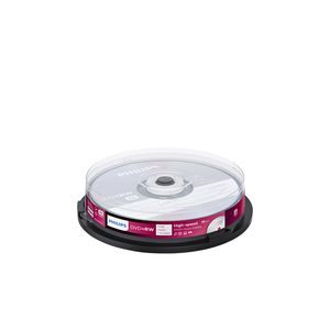 DVD+RW Philips 4.7GB 4x SP 10 stuks