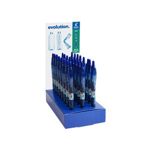 Gelschrijver PILOT Begreen B2P medium blauw display à 24 stuks