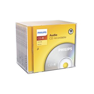 CD-R Philips 80Min audio JC 10 stuks