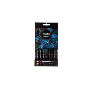 Kleurpotloden Posca assorti set à 6 stuks