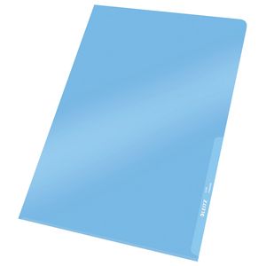 Insteekmap L-model Leitz Premium lasnaad copy safe 0.15mm PVC A4 blauw 100 stuks