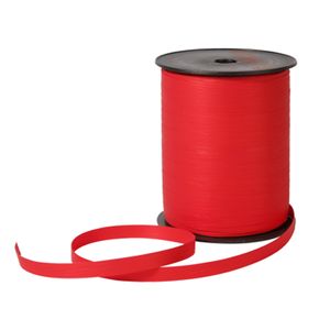 Krullint paperlook 10mm x 250m rood onbedrukt