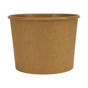 (Soep)beker karton kraft recht 9.8cm 6cm 230ml bruin