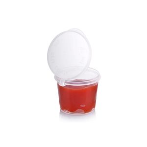 Cups met deksels rond 3.5cm x 2.2cm 10.7ml pp transparant