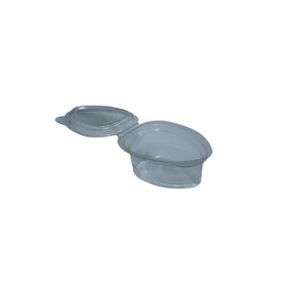 Cups met deksels druppel 5cm x 3cm x 2.5cm 30ml pet transparant