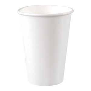 Beker karton+pe recht 8cm 9.2cm 250ml wit