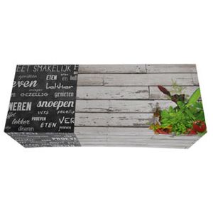 Rolladedoos zonder venster 25cm x 10cm x 9cm grijs/zwart crystal