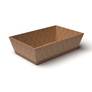 Kartonnen manden 21.5cm x 17cm x 6cm bruin honingraat