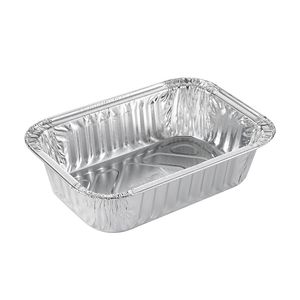 Aluminium bakjes rechthoekig 16cm x 11cm x 3.9cm 1vaks 440ml zilver