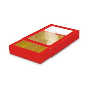 Goudkarton GK1 13cm x 9cm x 2.6cm rood