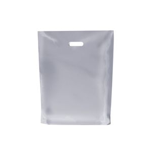 Plastic draagtas gestanst handvat 37cm x 44cm transparant onbedrukt ldpe 50µm