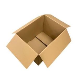 Amerikaanse vouwdoos 800mm x 600mm x 600mm dubbel golf BC bruin onbedrukt