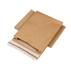 Webshopzak 28cm x 8cm x 36cm + 8cm bruin