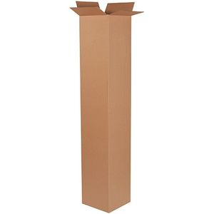 Verzendkoker vierkant 100mm x 100mm x 850mm bruin enkel golf B