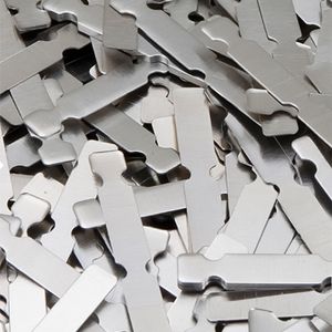 sluiting aluminium 3.7cm x 0.5cm zilver