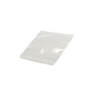 Polyprop zak 23cm x 31cm dikte 50µm transparant onbedrukt met plakstrip
