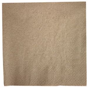 Servet private label 33cm x 33cm kraft bio 2 lagen 1/8 vouw
