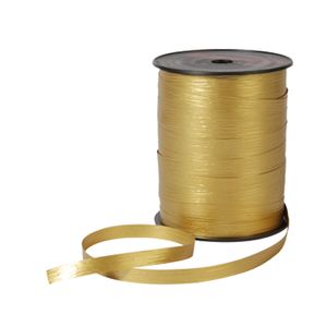 Krullint paperlook 10mm x 250m goud onbedrukt