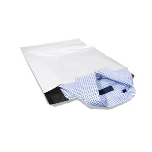 Webshopzak 25.5cm x 35.5cm + 5cm 60µm wit