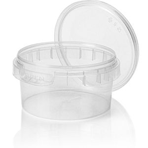 Cups met deksels rond 6.9cm x 3.65cm 80ml pp transparant