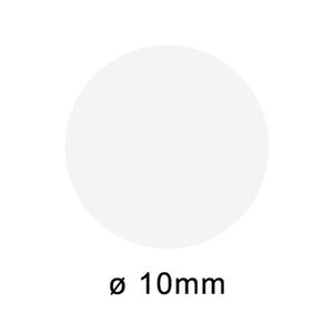 Etiket op rol 10mm wit 
