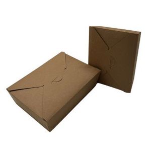 Menubox take away 21.5cm x 16cm x 6.5cm 2000ml bruin kraft