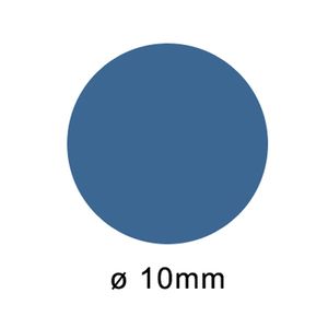 Etiket op rol 10mm blauw 