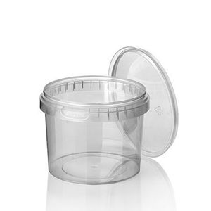 Cups met deksels rond 6.9cm x 5.5cm 120ml pp transparant