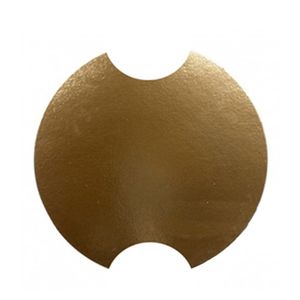 Deksel rond t.b.v. 66 oz bucket 15.8cm karton goud/zilver