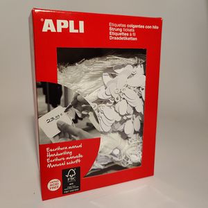 Apli hanglabel 381 8mm x 19mm wit