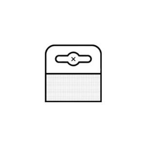 Eurologklever plastic 3.4cm x4.8cm transparant