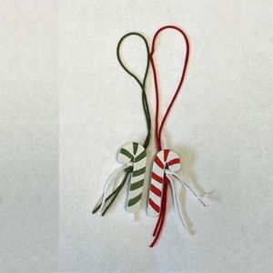 Gelukskerstzuurstok wit/rood wit/groen met koordje
