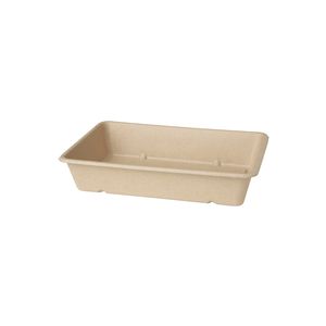 Menubak 23cm x 15.5cm x 4.6cm 1vaks bruin bagasse/suikerriet