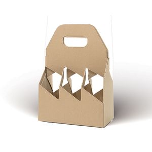 Draagtray bier 6 fles bruin