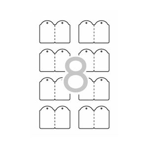 Apli hanglabel 11947 op printvel 36mm x 53mm wit