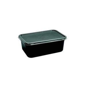 Menubak 18.3cm x 13.5cm x 6.0cm 1000ml 1vaks zwart pp