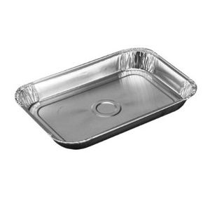 Aluminium bakjes rechthoekig 19cm x 13cm x 2cm 1vaks 400ml zilver