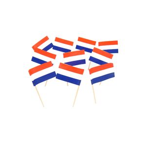 Prikkers hout 7cm rood wit blauw vlag